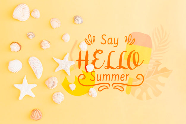 Flat Lay Copyspace Mockup For Summer Psd