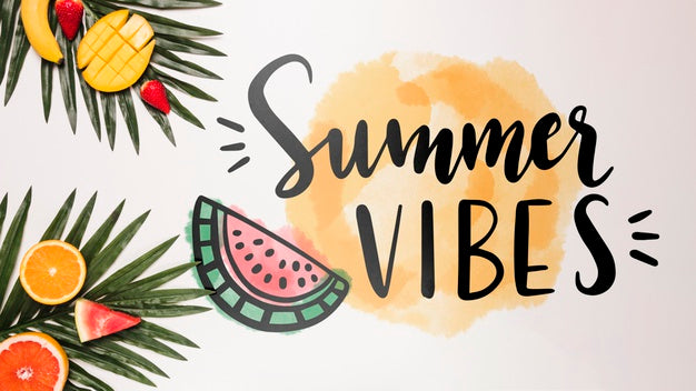 Flat Lay Copyspace Mockup With Fruits Psd