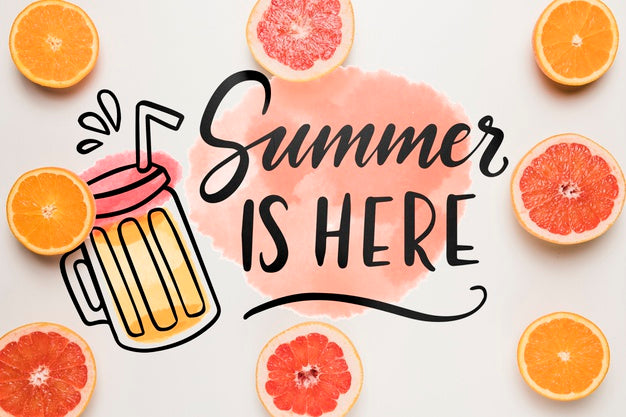 Flat Lay Copyspace Mockup With Fruits Psd