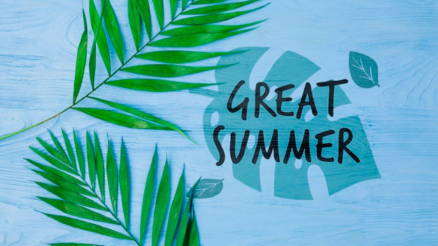 Flat Lay Copyspace Mockup With Summer Concept Psd