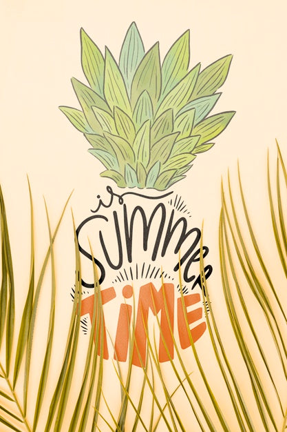 Flat Lay Copyspace Mockup With Summer Concept Psd