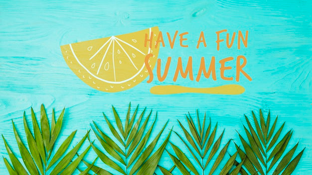 Flat Lay Copyspace Mockup With Summer Concept Psd