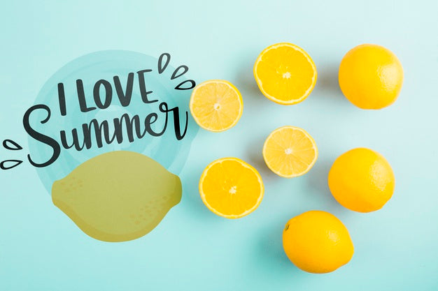 Flat Lay Copyspace Mockup With Summer Concept Psd