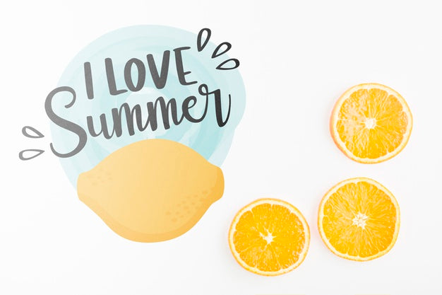 Flat Lay Copyspace Mockup With Summer Concept Psd