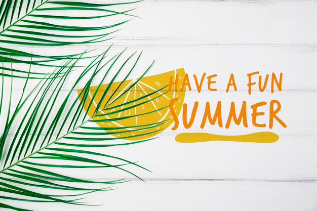 Flat Lay Copyspace Mockup With Summer Concept Psd