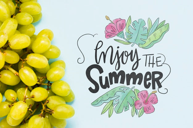 Flat Lay Copyspace Mockup With Summer Fruits Psd