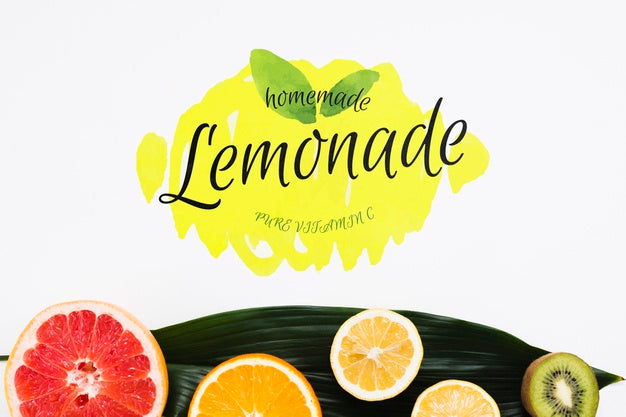 Flat Lay Copyspace Mockup With Summer Fruits Psd