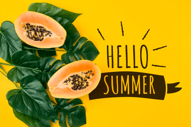 Flat Lay Copyspace Mockup With Tropical Leaves Psd