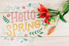 Flat Lay Copyspace With Spring Concept Psd