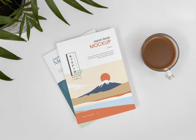 Flat Lay Desk Arrangement With Coffee Cup Psd