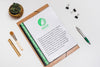 Flat Lay Desk Concept With Notebook Psd