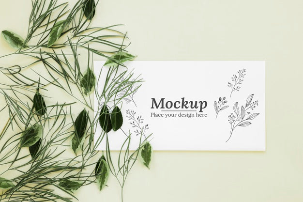 Flat Lay Different Leaves Arrangement Psd