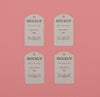 Flat Lay Eco Tags On Pink Background Psd