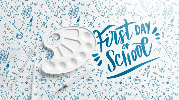 Flat Lay First Day Of School Event Psd