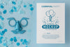 Flat Lay Flyer Mock-Up With Confetti Psd