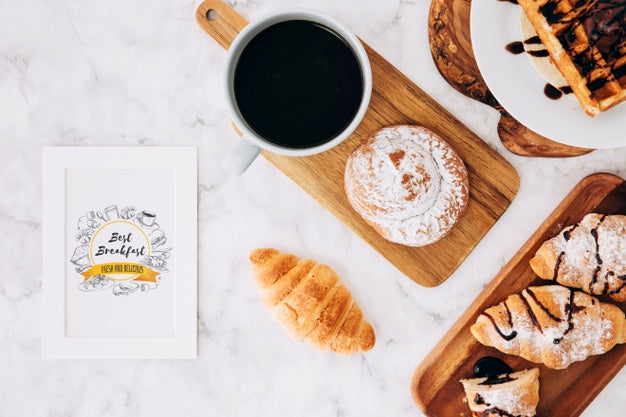 Flat Lay Frame Mockup On Workspace Psd