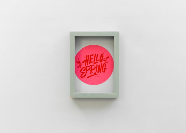 Flat Lay Frame Mockup With Spring Concept Psd