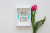 Flat Lay Frame Mockup With Spring Flowers Psd