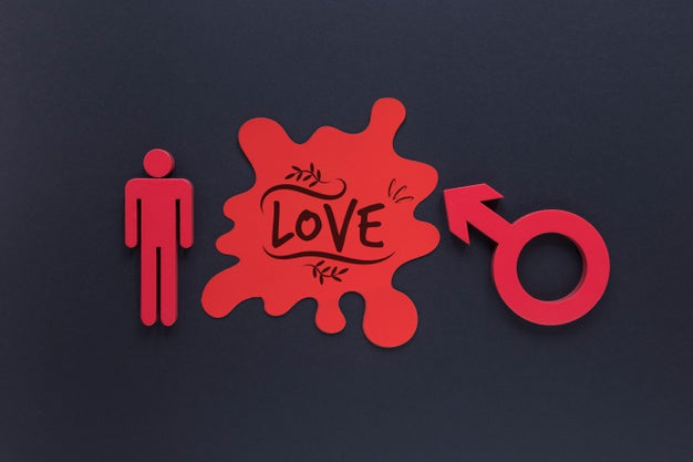 Flat Lay Gender Symbol Psd
