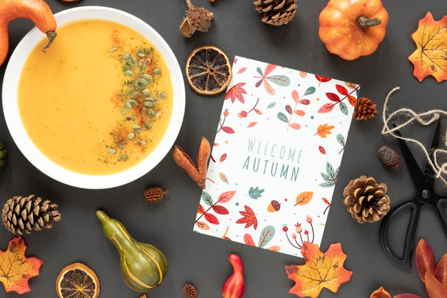 Flat Lay Goulash With Notepad Mock-Up Psd