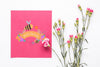Flat Lay Greeting Card Mockup For Spring Psd