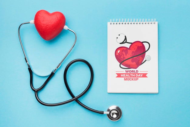 Flat Lay Health Day Mock-Up Psd