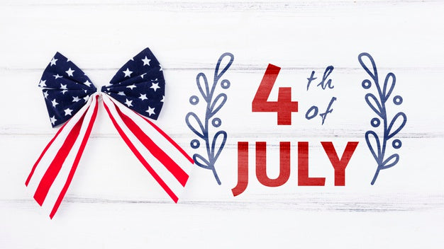 Flat Lay Independence Day Mockup With Copyspace Psd