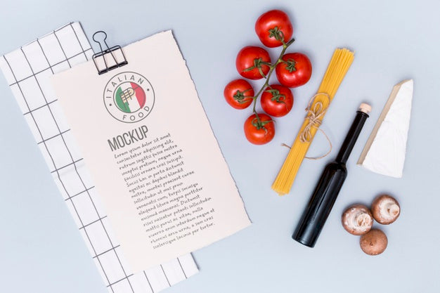 Flat Lay Ingredients Arrangement Psd