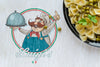 Flat Lay Italian Food With Mock-Up Logo Psd