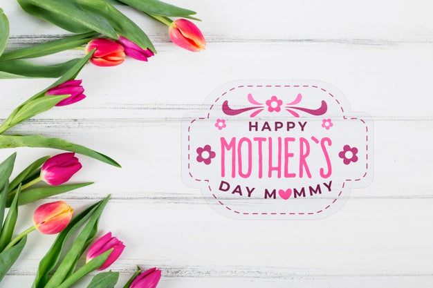 Flat Lay Label Mockup For Easter Psd