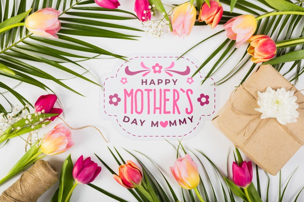 Flat Lay Label Mockup For Easter Psd