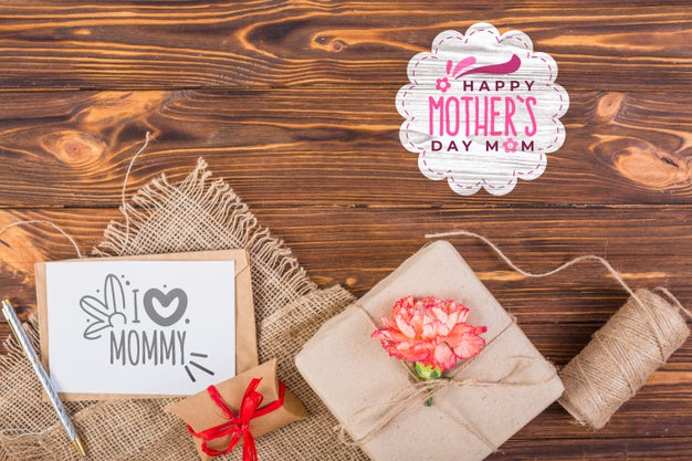 Flat Lay Label Mockup For Easter Psd