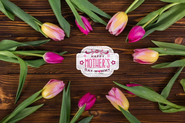 Flat Lay Label Mockup For Easter Psd