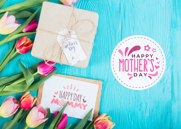 Flat Lay Label Mockup For Easter Psd