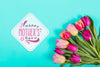 Flat Lay Label Mockup For Easter Psd