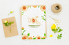 Flat Lay Lovely Paper Mock-Up Psd