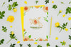 Flat Lay Lovely Paper Mock-Up With Floral Arrangement Psd