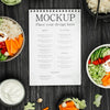 Flat Lay Mock-Up With Delicious Food Psd
