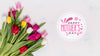 Flat Lay Mothers Day Composition With Copyspace For Logo Psd