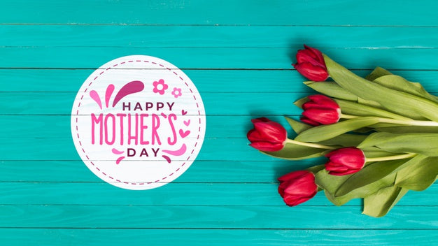 Flat Lay Mothers Day Composition With Copyspace For Logo Psd
