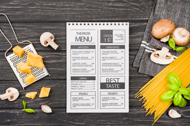 Flat Lay Mushrooms And Pasta Assortment Psd