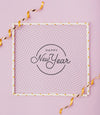 Flat Lay New Year Lettering With Simple Frame Psd