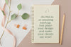 Flat Lay Notebook And Plant Psd