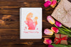 Flat Lay Notebook Mockup For Easter Psd