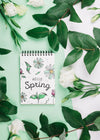 Flat Lay Notepad Mockup With Spring Concept Psd
