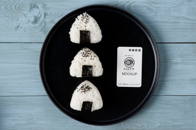 Flat Lay Of Asian Food Concept Mock-Up Psd