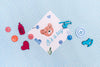 Flat Lay Of Baby Shower Decorations Psd