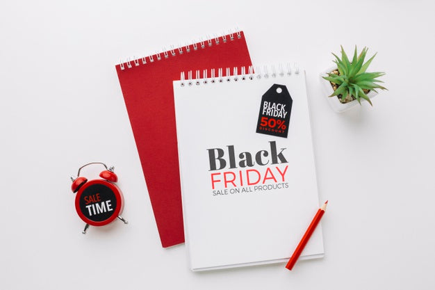 Flat Lay Of Black Friday Concept Mock-Up Psd