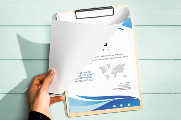 Flat Lay Of Brochure Concept Mock-Up Psd