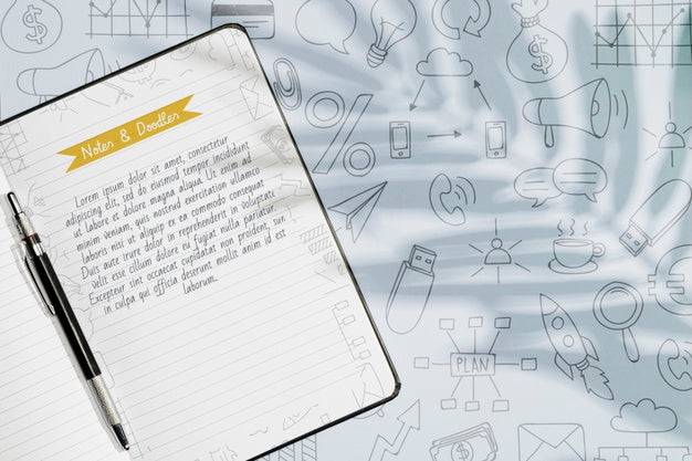 Flat Lay Of Brochure Concept Mock-Up Psd